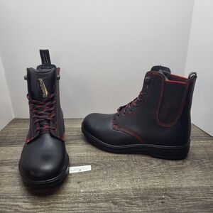 Blundstone Women's Leather Lace Up Gore Boots 2325 BLACK RED 8 US 5 Au New
